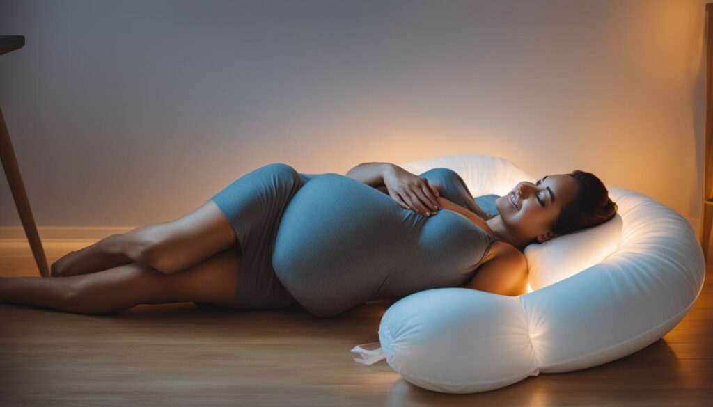 back pain relief with a pregnancy pillow