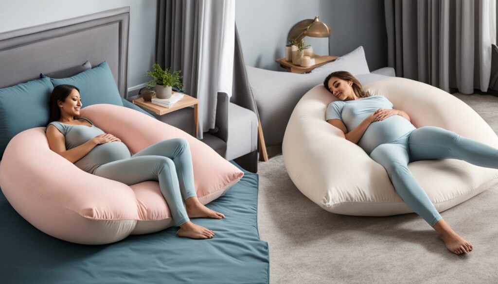 c vs u shaped pregnancy pillow