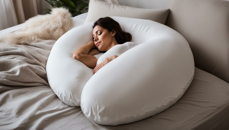 how to lay on a pregnancy pillow