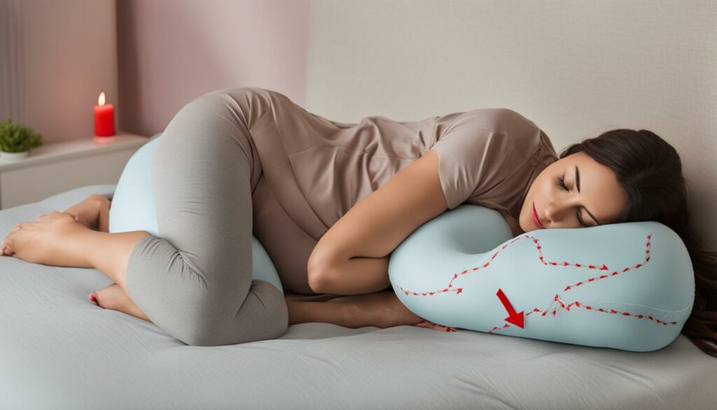 improved blood circulation with a pregnancy pillow