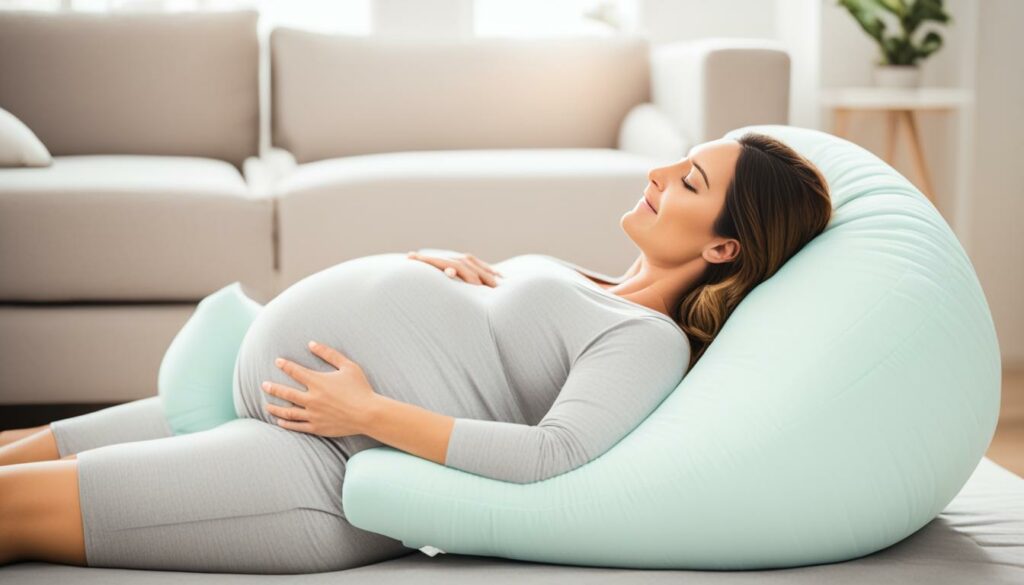 safe sleep positions with a pregnancy pillow