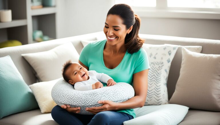 breastfeeding with a boppy pillow