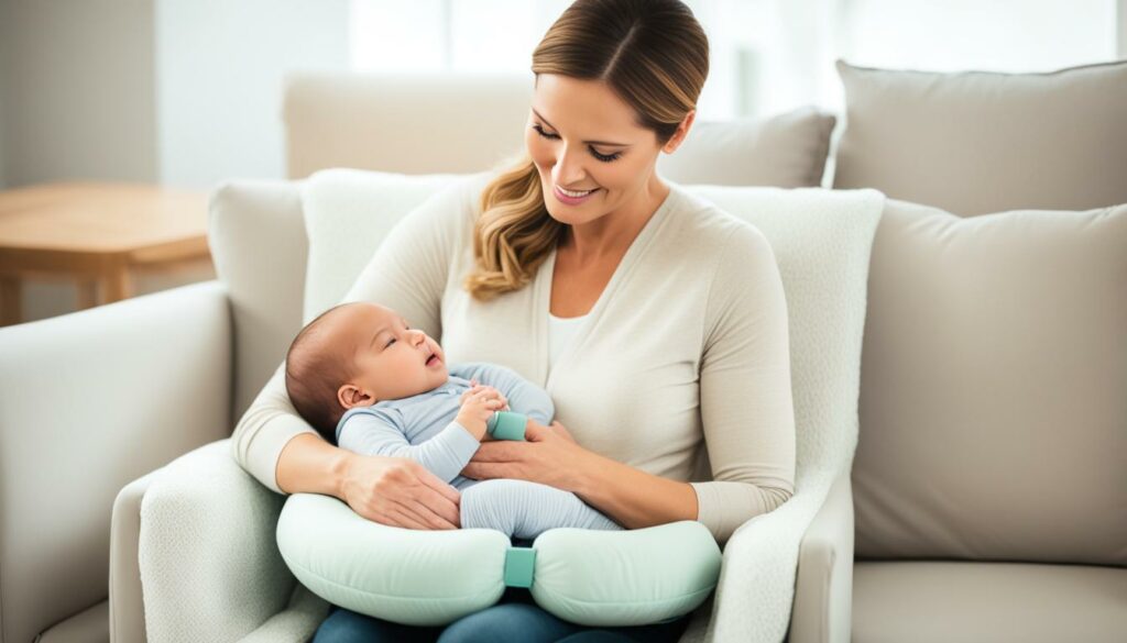 breastfeeding with a nursing pillow