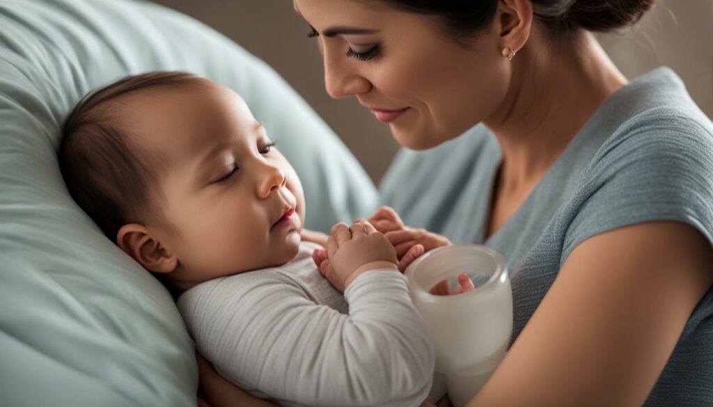 using a nursing pillow for bottle feeding