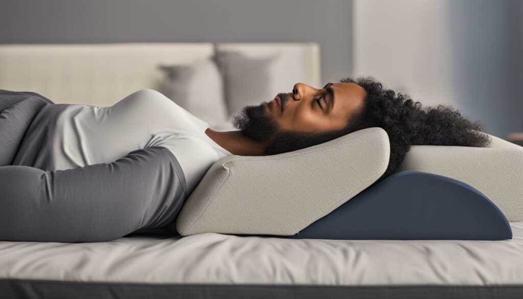 wedge pillow positioning for back pain relief