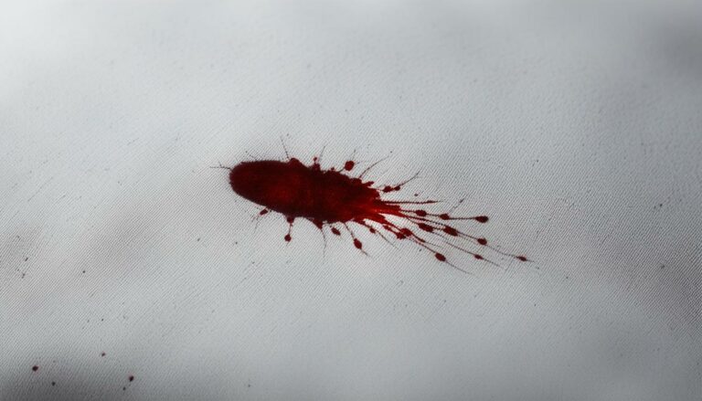 blood spot on pillowcase