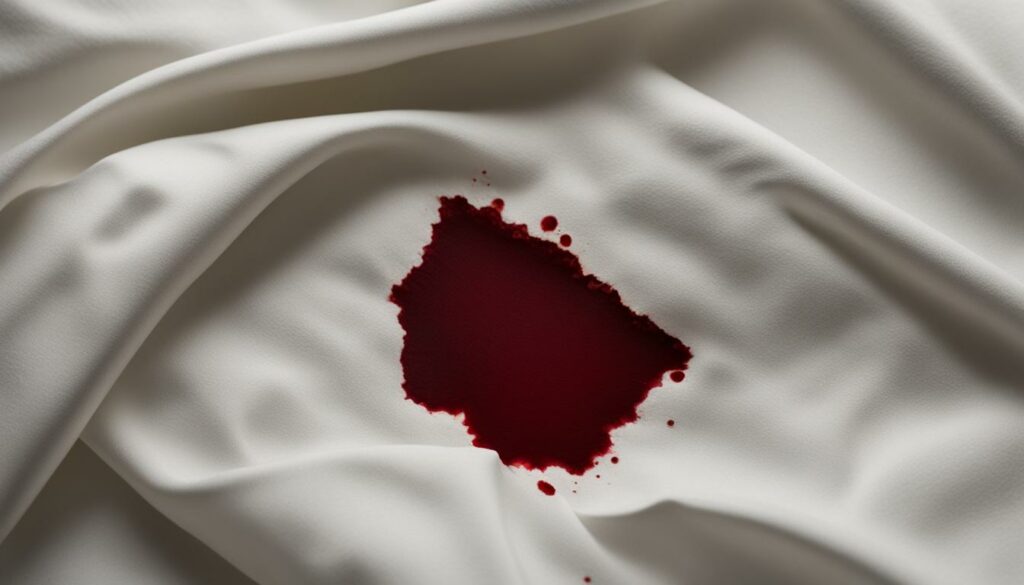 bloodstains on pillowcase