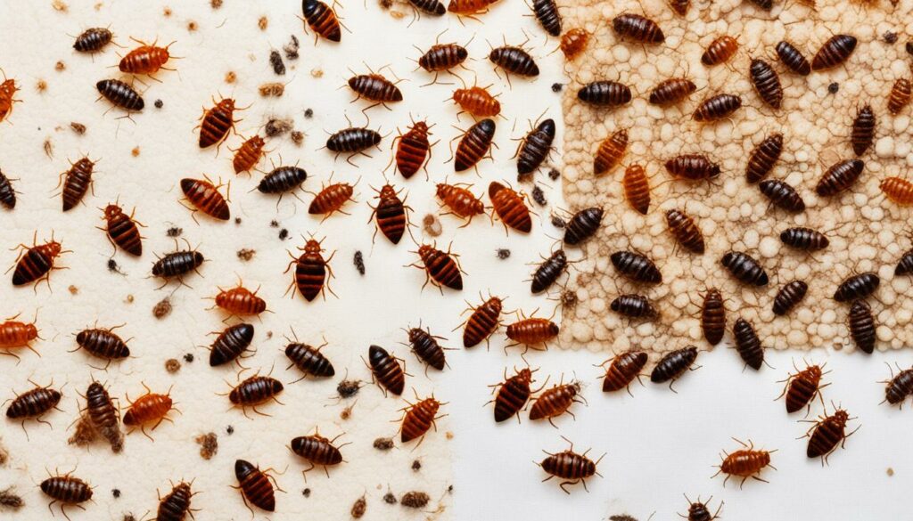 distinguishing bed bug feces stains