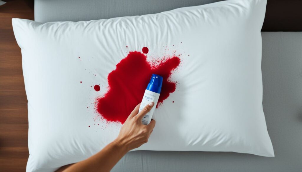 pillowcase blood spot removal