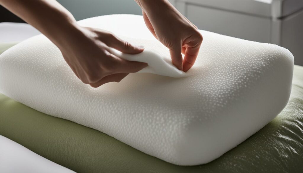 clean memory foam pillows