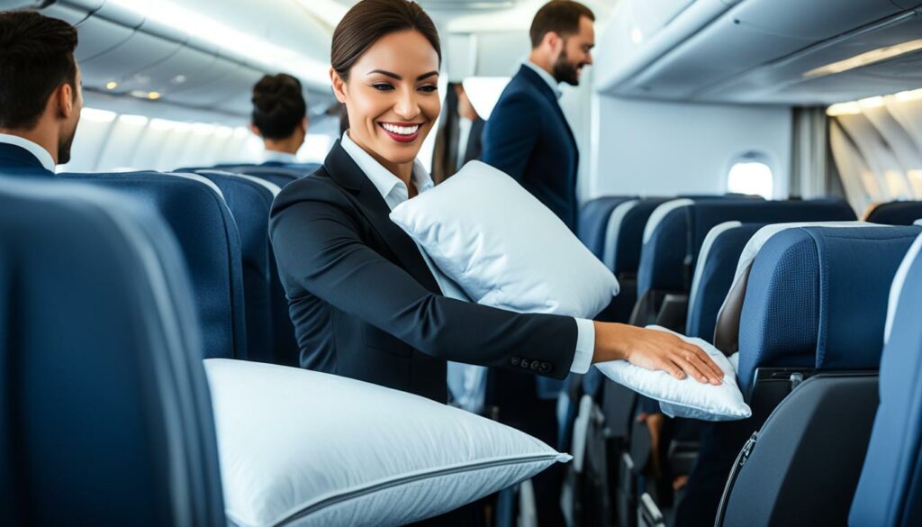 packing a pillow on a plane