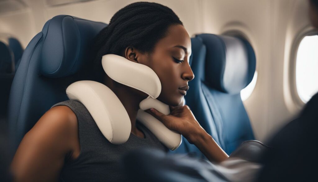 step-by-step instructions for using a neck pillow